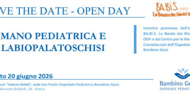 Open Day BA.BI.S. del 20 giugno 2026: insieme per la mano pediatrica e le labiopalatoschisi
